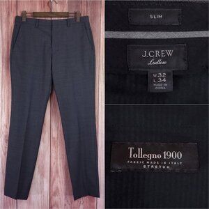 *READ* J Crew Ludlow Mens 32x32.5(34) Slim Fit Dress Pants Tollegno 1900 Wool